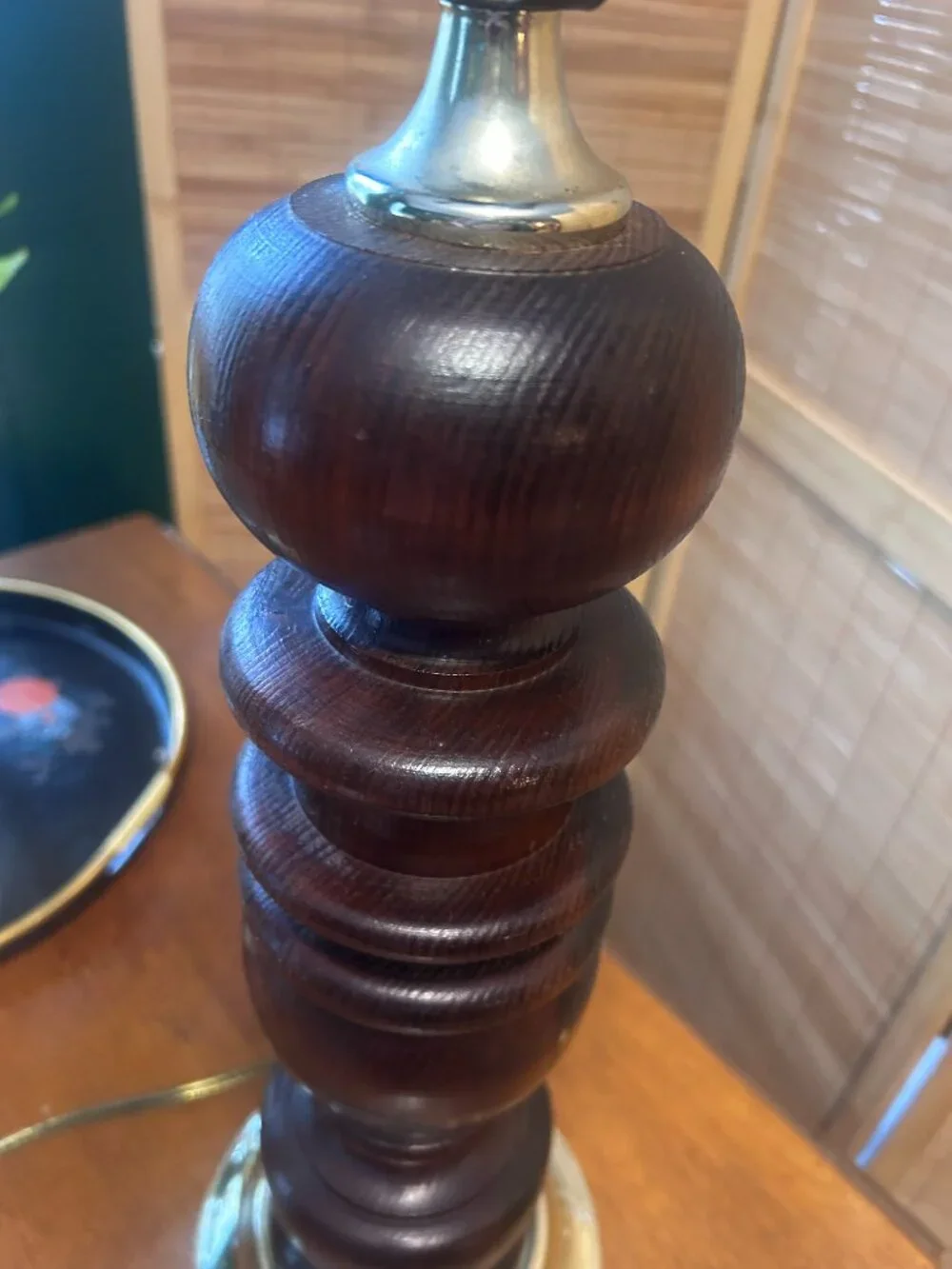 Vintage 80s Wood lamp